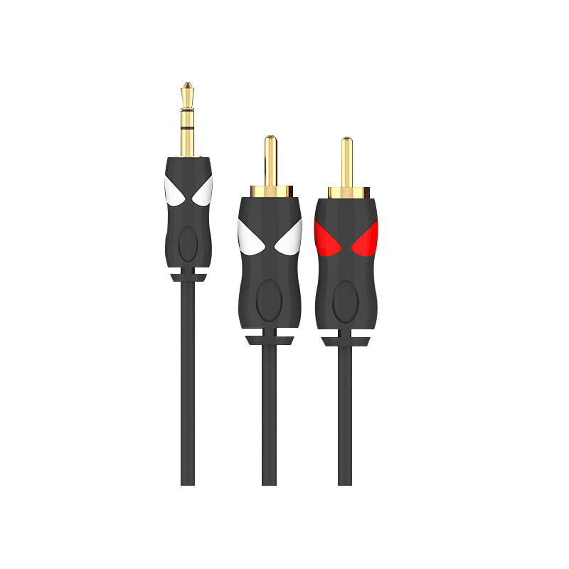 AUX Cable 3.5 mm Stereo Plut to 2RCA Plug